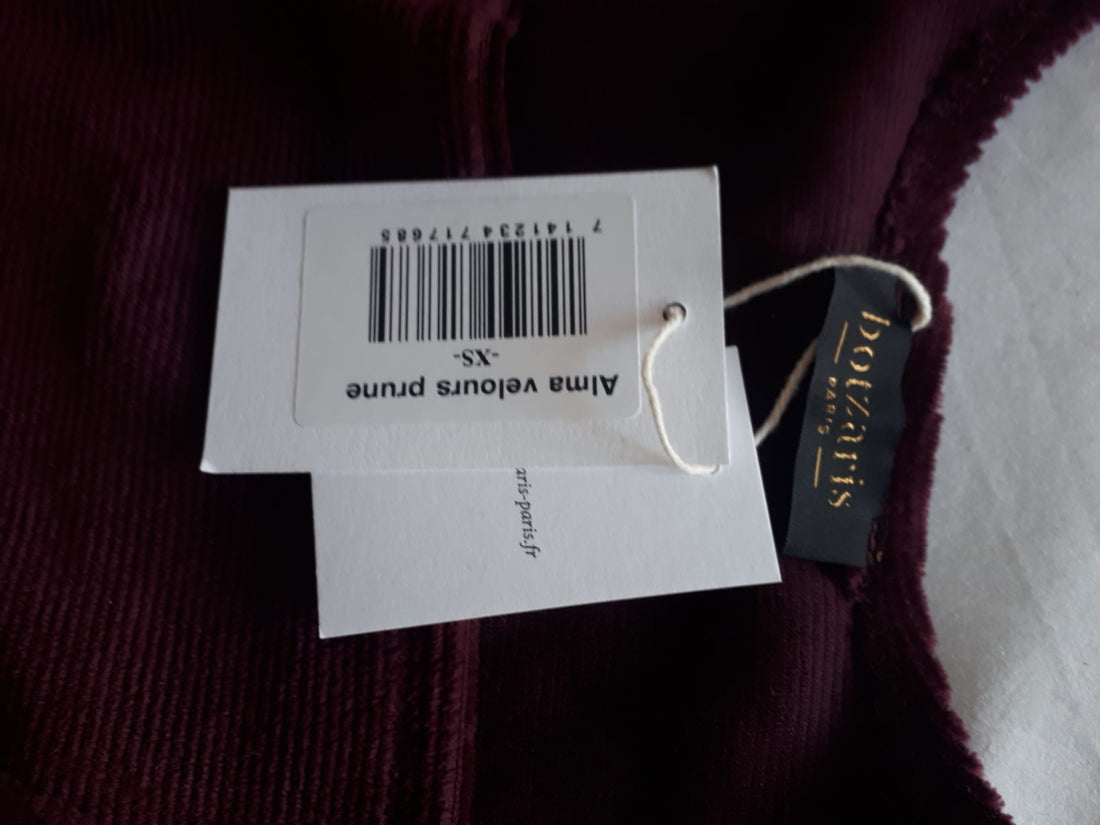 Alma velours prune - XS (Seconde main)
